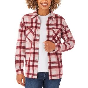 Woman’s  Red Plaid Button-Down Shirt - Large